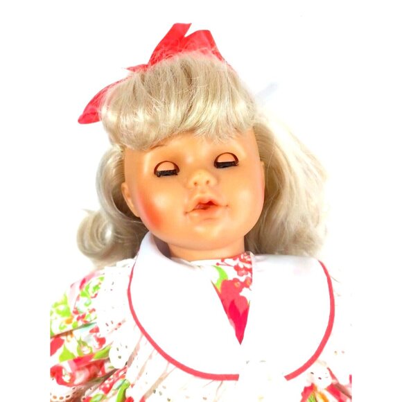 Max Zapf Creation Ballica Doll Twins ? Vintage 1980s 20" Ribbons and Lac… - Picture 14 of 16